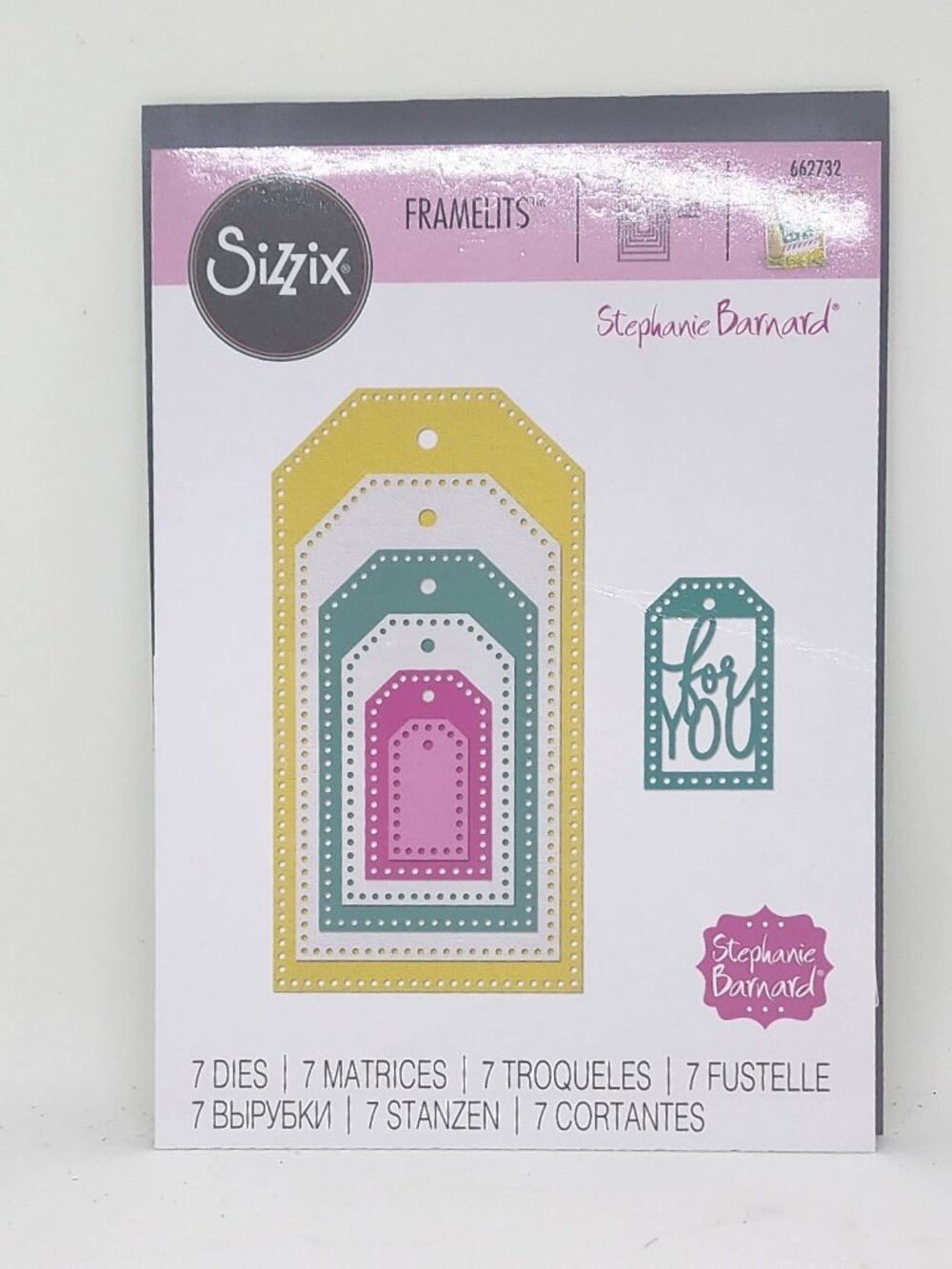 Sizzix Framelits Tags 662732 Stephanie Barnard 7 Dies